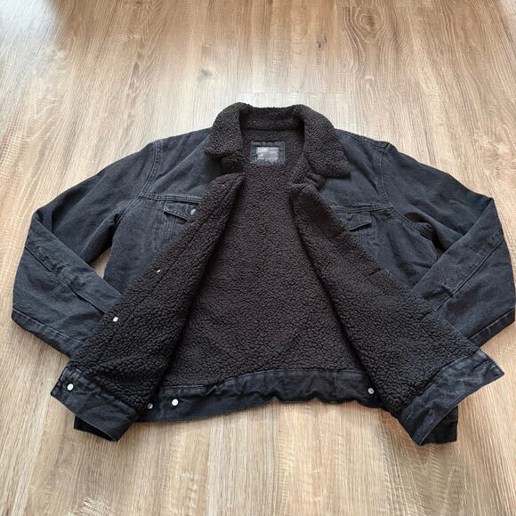 Sunrise Kingdom Sherpa-Lined Trucker Denim Jacket Mens Large - Picture 4 of 12